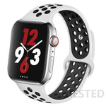 Load image into Gallery viewer, Silicone Strap For Apple Watch Band 45mm 44mm 40mm 49mm 41mm 38mm 42mm Sport bracelet iWatch Ultra 2 Series 9 8 7 6 se for nike
