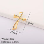 Load image into Gallery viewer, Luxury Gold Color Cross Charms for Jewelry Making Handmade Crosses Pendant Necklace Keychain Diy Jewelry Findings for Women
