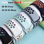 Load image into Gallery viewer, Silicone Strap For Apple Watch Band 45mm 44mm 40mm 49mm 41mm 38mm 42mm Sport bracelet iWatch Ultra 2 Series 9 8 7 6 se for nike
