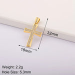 Load image into Gallery viewer, Luxury Gold Color Cross Charms for Jewelry Making Handmade Crosses Pendant Necklace Keychain Diy Jewelry Findings for Women

