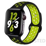 Load image into Gallery viewer, Silicone Strap For Apple Watch Band 45mm 44mm 40mm 49mm 41mm 38mm 42mm Sport bracelet iWatch Ultra 2 Series 9 8 7 6 se for nike
