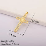 Load image into Gallery viewer, Luxury Gold Color Cross Charms for Jewelry Making Handmade Crosses Pendant Necklace Keychain Diy Jewelry Findings for Women
