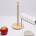 Load image into Gallery viewer, 1pc Wooden Standing Paper Towel Holder - Kitchen &amp; Restaurant Roll Dispenser
