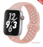 Load image into Gallery viewer, Silicone Strap For Apple Watch Band 45mm 44mm 40mm 49mm 41mm 38mm 42mm Sport bracelet iWatch Ultra 2 Series 9 8 7 6 se for nike
