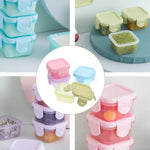 Load image into Gallery viewer, 4 PCS Food Storage Containers with Airtight Lids Small Plastic Meal Prep Boxes Dishwasher Microwave Safe Pink Blue Purple Green

