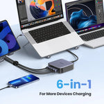 Load image into Gallery viewer, UGREEN 200W GaN Charger Desktop Laptop Fast Charger 6 in 1 Adapter For iPhone 17 16 Pro Xiaomi Samsung Tablets Macbook Charger
