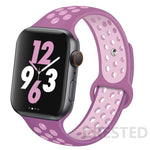 Load image into Gallery viewer, Silicone Strap For Apple Watch Band 45mm 44mm 40mm 49mm 41mm 38mm 42mm Sport bracelet iWatch Ultra 2 Series 9 8 7 6 se for nike
