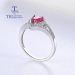 Load image into Gallery viewer, Silver ruby women ring Simple classic design 925 sterling silver treated gemstones fine jewelry for women daily wear
