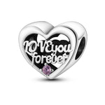 Load image into Gallery viewer, Original 925 Sterling Silver Charms Heart Bead Love Mom Pendant Fit Original Bracelet For Women DIY Jewelry Mother's Day Gift
