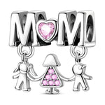 Load image into Gallery viewer, Original 925 Sterling Silver Charms Heart Bead Love Mom Pendant Fit Original Bracelet For Women DIY Jewelry Mother's Day Gift
