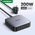 Load image into Gallery viewer, UGREEN 200W GaN Charger Desktop Laptop Fast Charger 6 in 1 Adapter For iPhone 17 16 Pro Xiaomi Samsung Tablets Macbook Charger
