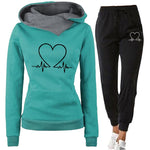 Load image into Gallery viewer, Woman Tracksuit Two Piece Set Winter Warm Hoodies+Pants Pullovers Sweatshirts Female Jogging Woman Clothing Sports Suit Outfits
