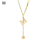 Load image into Gallery viewer, Fashion XO Necklace Cubic Zirconia Letter Pendant Sweater Chain Light Luxury Hip Hop  Party Jewelry Accessories For Men Women
