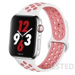 Load image into Gallery viewer, Silicone Strap For Apple Watch Band 45mm 44mm 40mm 49mm 41mm 38mm 42mm Sport bracelet iWatch Ultra 2 Series 9 8 7 6 se for nike
