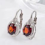 Load image into Gallery viewer, Exquisite 925 Sterling Silver Ruby Necklace Earrings Ring Set for Women Engagement Party Jewelry
