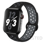 Load image into Gallery viewer, Silicone Strap For Apple Watch Band 45mm 44mm 40mm 49mm 41mm 38mm 42mm Sport bracelet iWatch Ultra 2 Series 9 8 7 6 se for nike
