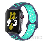 Load image into Gallery viewer, Silicone Strap For Apple Watch Band 45mm 44mm 40mm 49mm 41mm 38mm 42mm Sport bracelet iWatch Ultra 2 Series 9 8 7 6 se for nike
