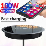 Load image into Gallery viewer, Built in Desktop Device Fast Wireless Charger 30W Quick Charger 3.0 Embedded Caricabatter Tipe C Chargeur Induction Charging

