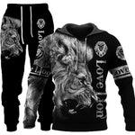 Load image into Gallery viewer, New Animal 3D Tiger Printed Hoodie + Pants Suit Cool Men/Women 2 Pcs Sportwear Tracksuit Set Autumn And Winter Men&#39;s Clothing
