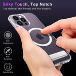 Load image into Gallery viewer, Magnetic Clear Phone Case with Kickstand for iPhone 17 16 15 14 Pro Max 13 12 11 Mini 15 Plus Shockproof Mobile Back Cover
