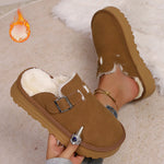 Load image into Gallery viewer, Women Slippers 2025 New Comfortable Indoor Slides Women Retro Warm Plush Lined Shoes Noise-reducing Family Slippers Easy To Wear
