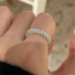 Load image into Gallery viewer, New in Donut Dazzling inlay Full Diamond rings for women Classic Light Luxury Exquisite Ring Adjustable Party Jewelry Gifts
