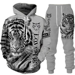 Load image into Gallery viewer, New Animal 3D Tiger Printed Hoodie + Pants Suit Cool Men/Women 2 Pcs Sportwear Tracksuit Set Autumn And Winter Men&#39;s Clothing
