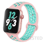 Load image into Gallery viewer, Silicone Strap For Apple Watch Band 45mm 44mm 40mm 49mm 41mm 38mm 42mm Sport bracelet iWatch Ultra 2 Series 9 8 7 6 se for nike
