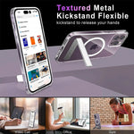 Load image into Gallery viewer, Magnetic Clear Phone Case with Kickstand for iPhone 17 16 15 14 Pro Max 13 12 11 Mini 15 Plus Shockproof Mobile Back Cover

