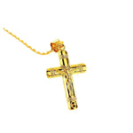 Load image into Gallery viewer, High - Quality 24K AU9999 Gold Cross Necklace for Men &amp; Women, 45cm Long, Fashion - forward
