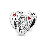 Load image into Gallery viewer, Original 925 Sterling Silver Charms Heart Bead Love Mom Pendant Fit Original Bracelet For Women DIY Jewelry Mother's Day Gift
