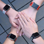 Load image into Gallery viewer, Silicone Strap For Apple Watch Band 45mm 44mm 40mm 49mm 41mm 38mm 42mm Sport bracelet iWatch Ultra 2 Series 9 8 7 6 se for nike
