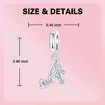 Load image into Gallery viewer, 925 Sterling Silver  A-Z 26 English Letters Retro Fashion Pendant Fit Original Bracelet Charm Beads Necklace Diy Female Jewelry
