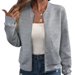 Load image into Gallery viewer, Coat women 2026 casual Autumn Winter New solid color lantern sleeve zipper baseball collar casual coat women's clothing
