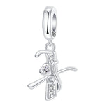 Load image into Gallery viewer, 925 Sterling Silver  A-Z 26 English Letters Retro Fashion Pendant Fit Original Bracelet Charm Beads Necklace Diy Female Jewelry
