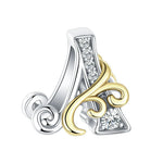 Load image into Gallery viewer, 925 Sterling Silver  A-Z 26 English Letters Retro Fashion Pendant Fit Original Bracelet Charm Beads Necklace Diy Female Jewelry
