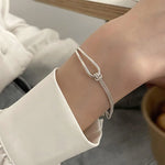 Load image into Gallery viewer, New S925 Silver Minimalist Geometric Collage Bracelet Women's Jewelry Exquisite and Elegant for Birthday and Christmas Gifts
