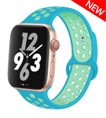 Load image into Gallery viewer, Silicone Strap For Apple Watch Band 45mm 44mm 40mm 49mm 41mm 38mm 42mm Sport bracelet iWatch Ultra 2 Series 9 8 7 6 se for nike
