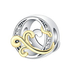 Load image into Gallery viewer, 925 Sterling Silver  A-Z 26 English Letters Retro Fashion Pendant Fit Original Bracelet Charm Beads Necklace Diy Female Jewelry
