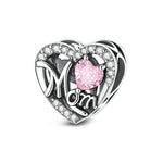 Load image into Gallery viewer, Original 925 Sterling Silver Charms Heart Bead Love Mom Pendant Fit Original Bracelet For Women DIY Jewelry Mother's Day Gift
