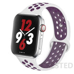 Load image into Gallery viewer, Silicone Strap For Apple Watch Band 45mm 44mm 40mm 49mm 41mm 38mm 42mm Sport bracelet iWatch Ultra 2 Series 9 8 7 6 se for nike
