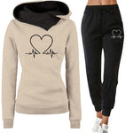 Load image into Gallery viewer, Woman Tracksuit Two Piece Set Winter Warm Hoodies+Pants Pullovers Sweatshirts Female Jogging Woman Clothing Sports Suit Outfits
