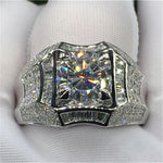 Load image into Gallery viewer, 14K Gold 3 Carats Diamond Ring for Men Rock 14k Gold Jewelry Anillo Esmaltado Silver 925 Jewelry Bague Diamant Bizuteria Rings
