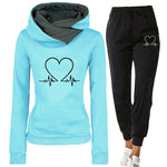 Load image into Gallery viewer, Woman Tracksuit Two Piece Set Winter Warm Hoodies+Pants Pullovers Sweatshirts Female Jogging Woman Clothing Sports Suit Outfits
