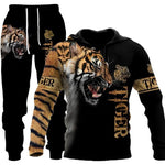 Load image into Gallery viewer, New Animal 3D Tiger Printed Hoodie + Pants Suit Cool Men/Women 2 Pcs Sportwear Tracksuit Set Autumn And Winter Men&#39;s Clothing
