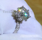 Load image into Gallery viewer, Engagement Wedding Band Rings for Women 3ct Lab Diamond Ring 925 Sterling Silver Female Finger Ring
