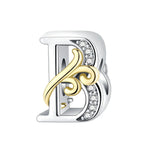 Load image into Gallery viewer, 925 Sterling Silver  A-Z 26 English Letters Retro Fashion Pendant Fit Original Bracelet Charm Beads Necklace Diy Female Jewelry
