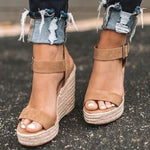 Load image into Gallery viewer, High Heels Women Leisure Wedge heel sandals 2024 New Summer Sandals Party Platform Wedges Heeled Fish mouth sandalias
