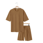 Load image into Gallery viewer, Men's Two-Piece Clothing Set, Loose Round-Neck T-Shirt and Shorts Set, Casual Sportswear, Perfect for Summer
