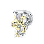 Load image into Gallery viewer, 925 Sterling Silver  A-Z 26 English Letters Retro Fashion Pendant Fit Original Bracelet Charm Beads Necklace Diy Female Jewelry
